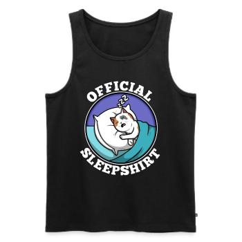 Chemise de sommeil officielle chat - Débardeur bio Premium Homme - noir - Devant - Michal (187cm)