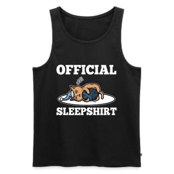 Chemise de sommeil officielle chat - Débardeur bio Premium Homme - noir - Devant - Michal (187cm)