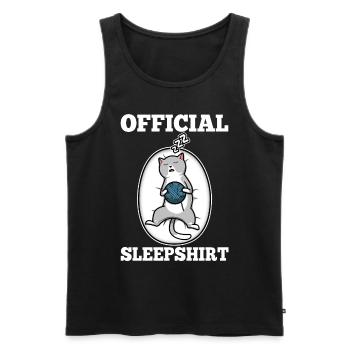 Chemise de sommeil officielle chat - Débardeur bio Premium Homme - noir - Devant - Michal (187cm)