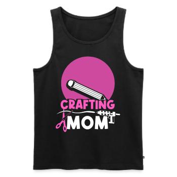 Crafts Mom Craft Mother Hobbyist - Men's Premium Organic Tank Top - black - Front - AI Model Male 178 light (178cm)