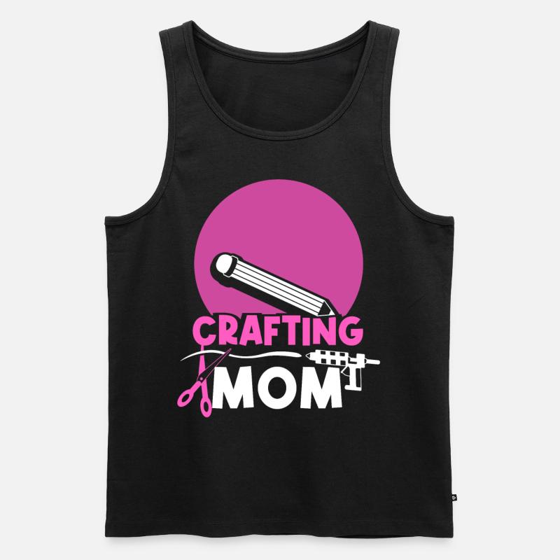 Basteln Mama Bastel Mutter Bastler - Männer Premium Bio Tank Top - Schwarz