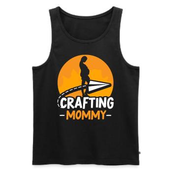 Crafts Mama Hobbyist Mother Crafts - Men's Premium Organic Tank Top - black - Front - AI Model Male 178 light (178cm)