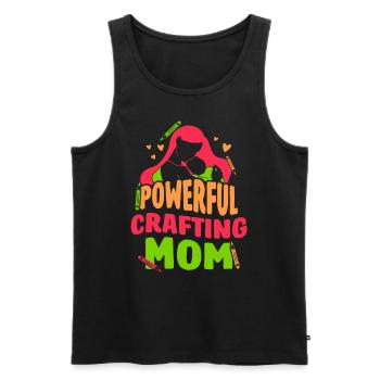 Tolle Basteln Mama Bastler Bastel Mutter - Männer Premium Bio Tank Top - Schwarz - Vorne - Michal (187cm)