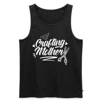 Crafting Mother Hobbyists Crafting Mom - Men's Premium Organic Tank Top - black - Front - AI Model Male 178 light (178cm)
