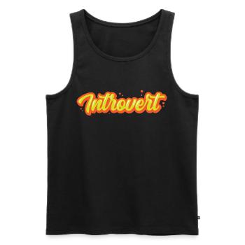 Sarcasme introverti timide introverti - Débardeur bio Premium Homme - noir - Devant - AI Model Male 178 light (178cm)