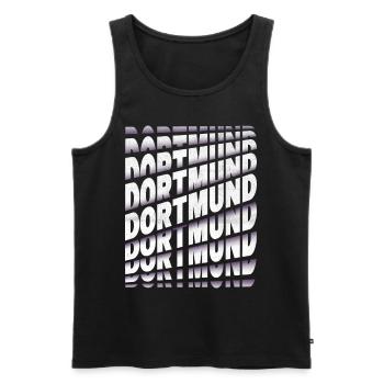 Dortmund Allemagne City Font Skyline Accueil - Débardeur bio Premium Homme - noir - Devant - AI Model Male 178 light (178cm)