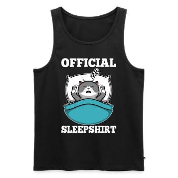 Chemise de sommeil officielle chat - Débardeur bio Premium Homme - noir - Devant - Michal (187cm)