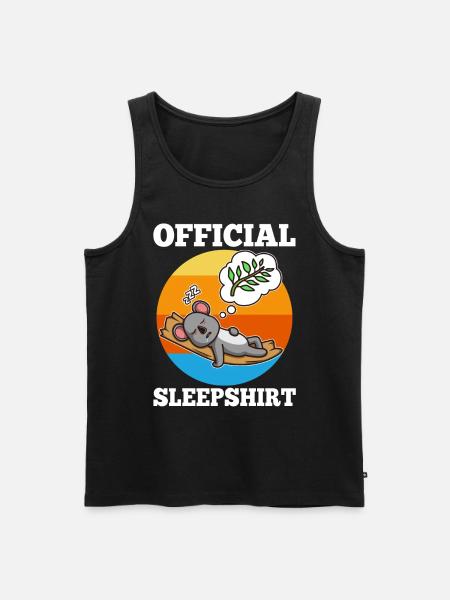Official Sleeping Shirt Koala - Men's Premium Organic Tank Top - black