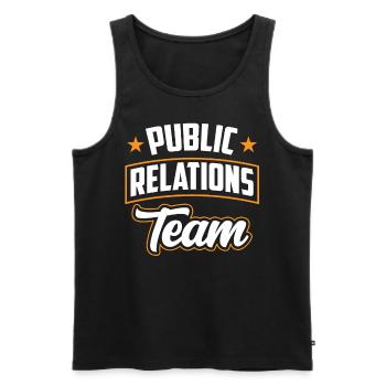 Team Öffentlichkeitsarbeit Public Relations Job PR - Männer Premium Bio Tank Top - Schwarz - Vorne - AI Model Male 178 light (178cm)
