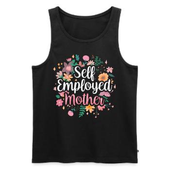Self-employed mother Self-employed freelancer - Men's Premium Organic Tank Top - black - Front - AI Model Male 178 light (178cm)