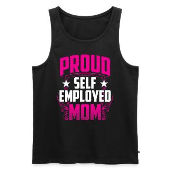 Proud Self-employed mother Self-employed - Men's Premium Organic Tank Top - black - Front - AI Model Male 178 light (178cm)