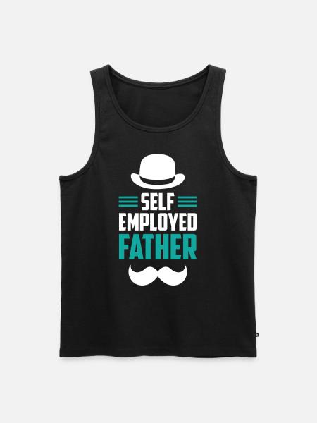 Self-employed father Freelancer Self-employed - Men's Premium Organic Tank Top - black