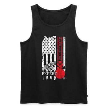 USA Abrissbirne für Demolisierungs Experte am Demo - Männer Premium Bio Tank Top - Schwarz - Vorne - Michal (187cm)