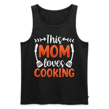 Cette mère adore cuisiner cuisiner maman cuisinier - Débardeur bio Premium Homme - noir - Devant - Michal (187cm)