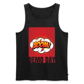 Boom Comic Style It's Demo Day für dein Hausabriss - Männer Premium Bio Tank Top - Schwarz - Vorne - AI Model Male 178 light (178cm)