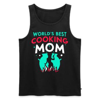 Meilleure mère cuisinière au monde Cooking Mom - Débardeur bio Premium Homme - noir - Devant - Michal (187cm)