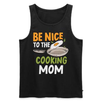 Soyez gentil avec la maman cuisinière cuisine maman cuisinière - Débardeur bio Premium Homme - noir - Devant - Michal (187cm)