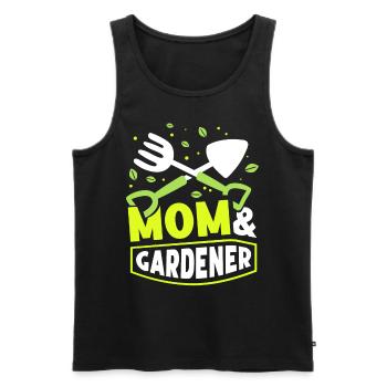 Mutter & Gärtnerin Gartenbau Garten Mama - Männer Premium Bio Tank Top - Schwarz - Vorne - Michal (187cm)