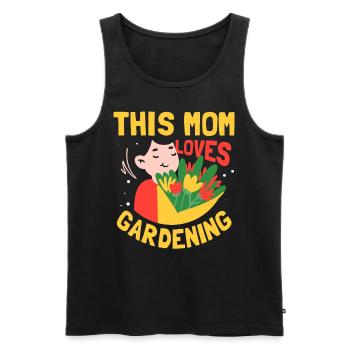 This Mom Loves Garden Mom - Men's Premium Organic Tank Top - black - Front - Michal (187cm)