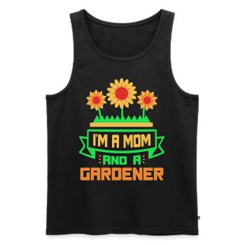 Je suis une mère et une jardinière jardinière - Débardeur bio Premium Homme - noir - Devant - AI Model Male 178 light (178cm)
