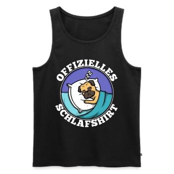 Offizielles schlafshirt Mops - Männer Premium Bio Tank Top - Schwarz - Vorne - Michal (187cm)
