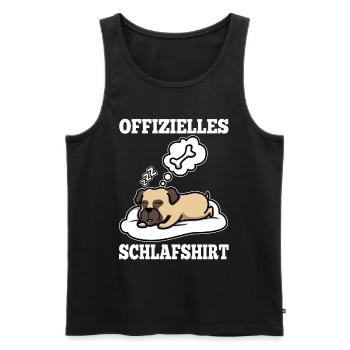 Offizielles schlafshirt Mops - Männer Premium Bio Tank Top - Schwarz - Vorne - Michal (187cm)
