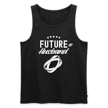 Future Husband Bride Party Wedding Brides - Men's Premium Organic Tank Top - black - Front - AI Model Male 178 light (178cm)
