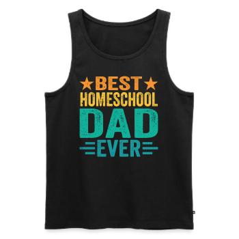 Bester Homeschool Papa Aller Zeiten Homeschooling - Männer Premium Bio Tank Top - Schwarz - Vorne - Michal (187cm)