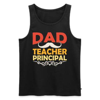 Father Teacher Principal Father's Day Papa Homeschool - Men's Premium Organic Tank Top - black - Front - Michal (187cm)