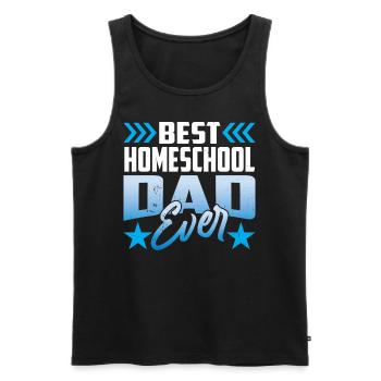 Bester Homeschool Papa Aller Zeiten Homeschooling - Männer Premium Bio Tank Top - Schwarz - Vorne - Michal (187cm)