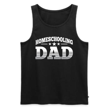 Homeschooling Vater Vatertag Papa Homeschool - Männer Premium Bio Tank Top - Schwarz - Vorne - Michal (187cm)