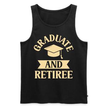 Graduate And Pensioner Graduation Party Graduate - Men's Premium Organic Tank Top - black - Front - AI Model Male 178 light (178cm)