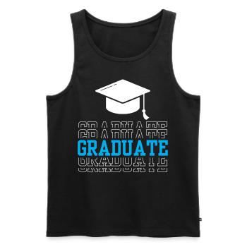 Graduate Graduate AwardEd School Graduate - Men's Premium Organic Tank Top - black - Front - AI Model Male 178 light (178cm)