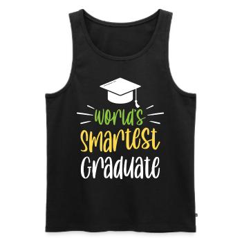 Le diplômé le plus intelligent du monde - Débardeur bio Premium Homme - noir - Devant - Michal (187cm)