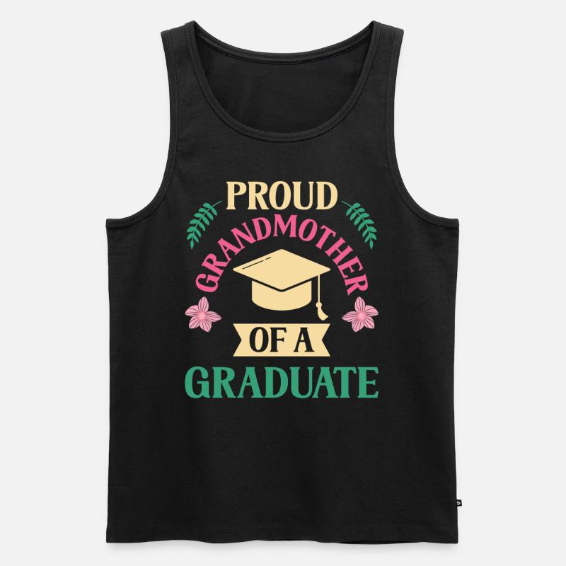 Stolze Großmutter Eines Absolventen Absolvent - Männer Premium Bio Tank Top - Schwarz