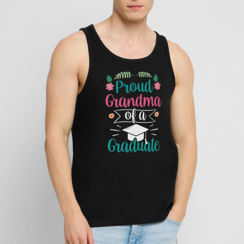 Stolze Großmutter Eines Absolventen Absolvent Männer Premium Bio Tank Top