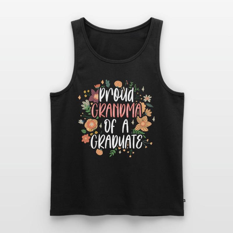 Stolze Großmutter Eines Absolventen Absolvent Männer Premium Bio Tank Top