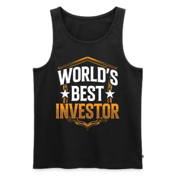 The Best Investor in the World Invest Investors - Men's Premium Organic Tank Top - black - Front - Michal (187cm)