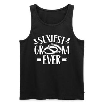 Sexy Groom Party Dictons Mariage Mariage - Débardeur bio Premium Homme - noir - Devant - AI Model Male 178 light (178cm)