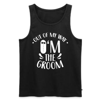 Out of the way I am the groom party wedding - Men's Premium Organic Tank Top - black - Front - Michal (187cm)