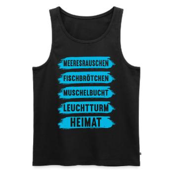 Ostsee Heimat Norddeutschland - Männer Premium Bio Tank Top - Schwarz - Vorne - Michal (187cm)