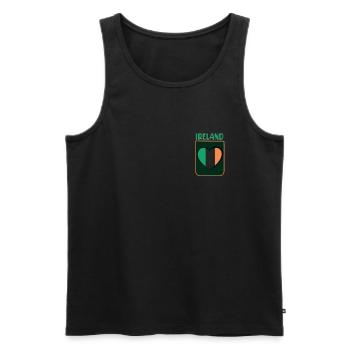 Irlande Drapeau Irlandais - Débardeur bio Premium Homme - noir - Devant - Michal (187cm)