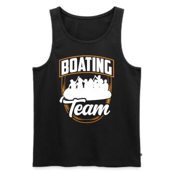 Bateau Équipe Rafting Bateau Voilier Bateau Nautique - Débardeur bio Premium Homme - noir - Devant - Michal (187cm)