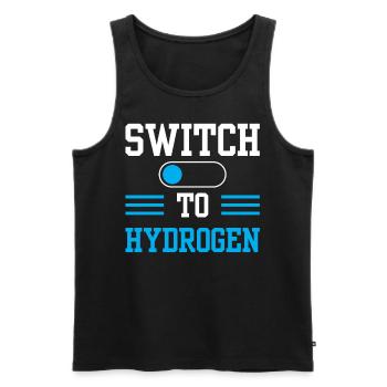Switching to Hydrogen Element Hydrogen Energy - Men's Premium Organic Tank Top - black - Front - AI Model Male 178 light (178cm)