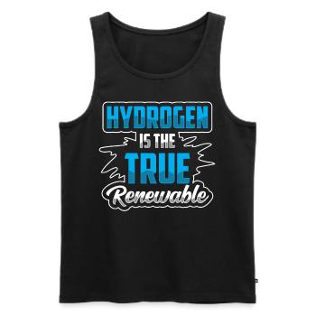 Hydrogen is the true renewable energy - Men's Premium Organic Tank Top - black - Front - AI Model Male 178 light (178cm)