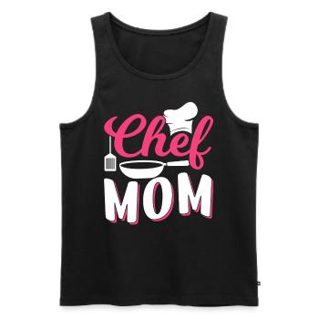 Cuisinier Maman Cuisinier Cuisine Mère - Débardeur bio Premium Homme - noir - Devant - Michal (187cm)