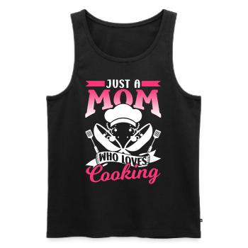 Juste une mère qui aime cuisiner Cook Mom - Débardeur bio Premium Homme - noir - Devant - Michal (187cm)
