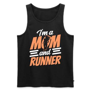I am a mother and a runner running - Men's Premium Organic Tank Top - black - Front - Michal (187cm)