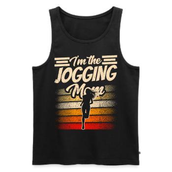 I am The Jogging Mother Running Mom Runner - Men's Premium Organic Tank Top - black - Front - Michal (187cm)