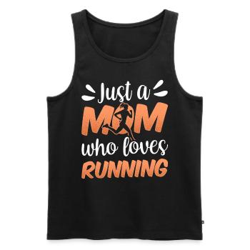 Juste une maman qui aime courir jogging maman - Débardeur bio Premium Homme - noir - Devant - Michal (187cm)